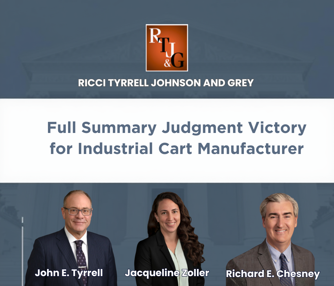 Summary Judgment for Cart Manufacturer