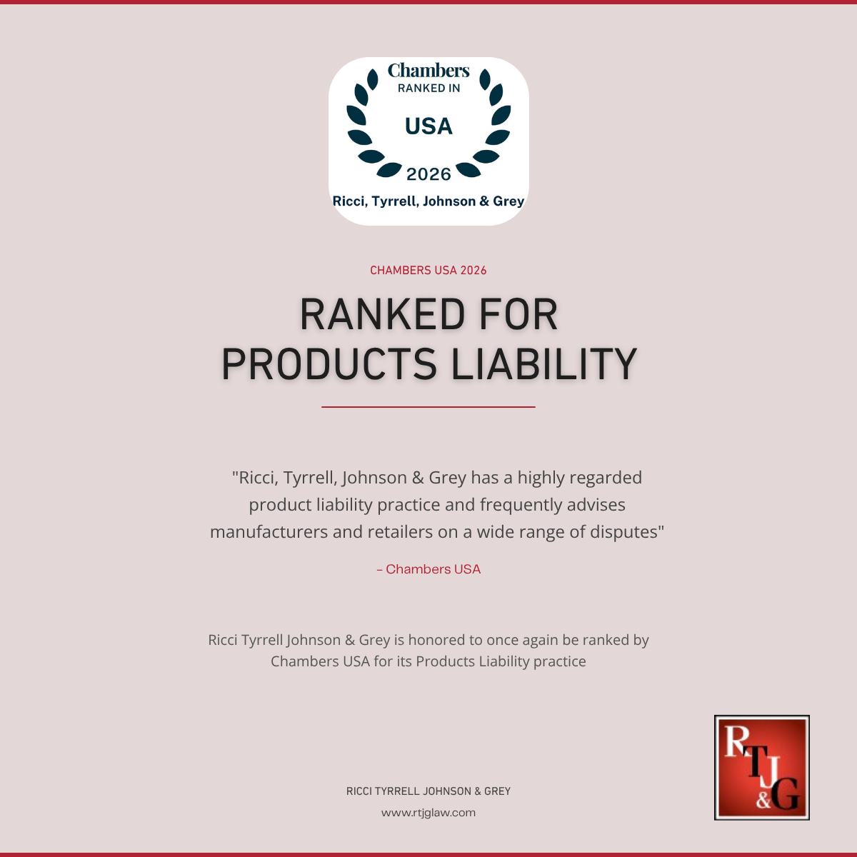 Chambers USA Recognition